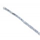 Bracciale con piastre scatolate lucide e lavorate BR860B