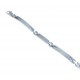 Bracciale con piastre scatolate lucide e lavorate largo BR858B