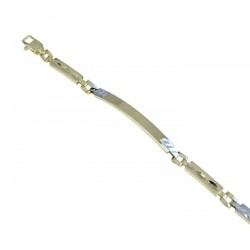 Bracelet avec plaques emboîtées polies et usinées BR852BC
