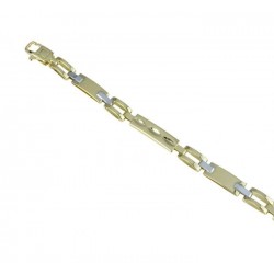 BR849BC alternating box plate bracelet