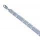 Bracelet with alternating boxed plates with BR844B laser finish