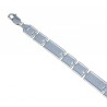 Bracelet with alternating boxed plates with BR844B laser finish