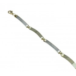 Bracelet avec plaques alternées avec finition laser BR804BC