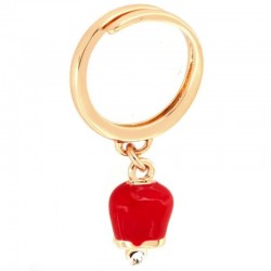 Anello Amo Capri 00608 In Metallo Campanella Pendente Con Smalto Rosso