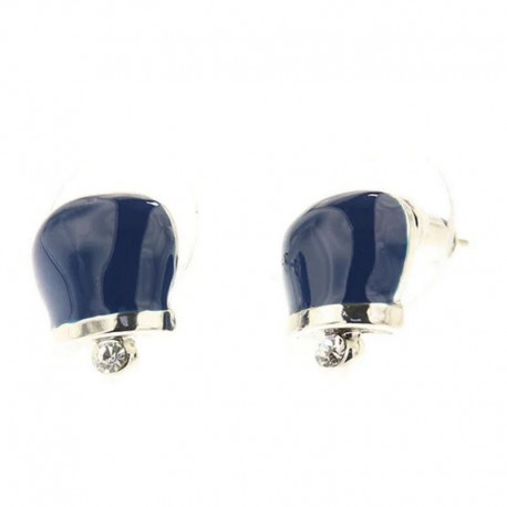 Weitere Ansichten Ich liebe Capri-Ohrringe aus Metall mit einer Glücksglocke