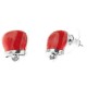Boucles d'oreilles I Love Capri en métal avec émail rouge et cristaux Good Luck Bell