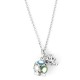 Halskette „I Love Capri“ aus Metall mit mehrfarbigem Glockenanhänger und kleinen perforierten Herzen