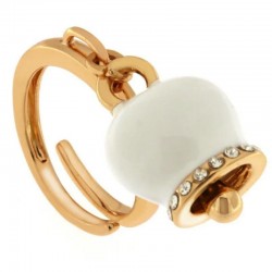 Capri love ring with enamelled bell