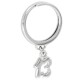 Ring I Love Capri 00625 In Metal With Lucky Charm Number Thirteen Pendant And Adjustable