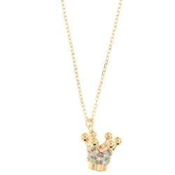 I love Capri necklace with crown pendant 00631