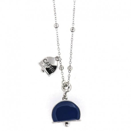 Collier I love Capri avec pendentif cloche écrasée 00638