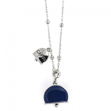 Necklace I love Capri with crushed bell pendant 00638