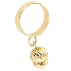 I love Capri metal ring with bell 00640