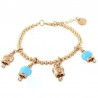 I love Capri bracelet in metal with bell charms 00644