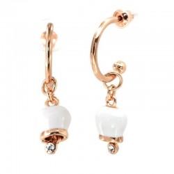 Ich liebe Capri-Ohrringe aus Metall mit Glockenanhänger 00645