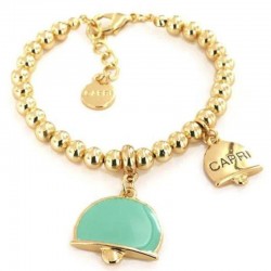 Ich liebe das Capri-Armband aus Metall mit doppelt abgeflachter Glocke 00647