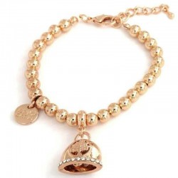 Bracelet I love Capri en métal avec pendentif cloche 00652