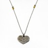 Ich liebe Capri-Halskette aus Stahl mit Herz und ich liebe dich 00656