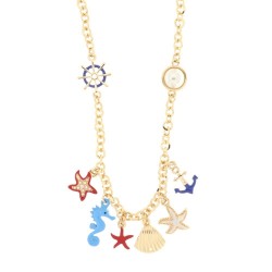 I love Capri necklace with anchor rudder and starfish 00658