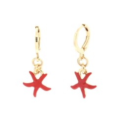 Boucles d'oreilles I love Capri avec pendentif étoile de mer 00662