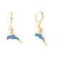 Boucles d'oreilles I love Capri avec pendentif dauphin 00663