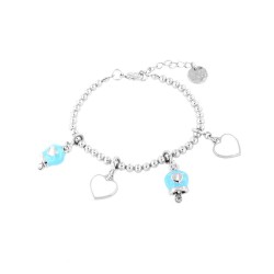 I love Capri bracelet with hearts and bells 00676