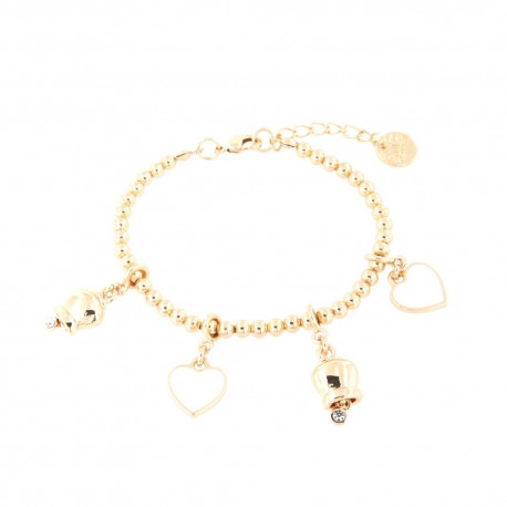 I love Capri bracelet with caps and hearts 00678