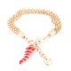 Bracelet I love Capri avec corne porte-bonheur 00680