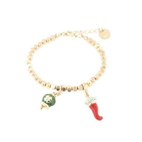I love Capri bracelet with spheres with horn and bell 00684