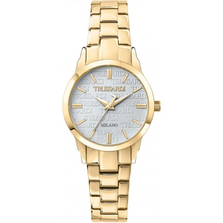 TRUSSARDI T-BENT R2453141507 Orologio Donna Dorato 32 mm Quadrante Argento Quarzo